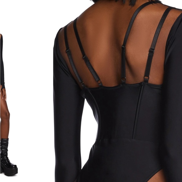 NWT Poster Girl Lick You Lots Strappy Bodysuit - Picture 5 of 10